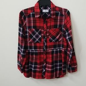 Braeve Peplum Flannel Top